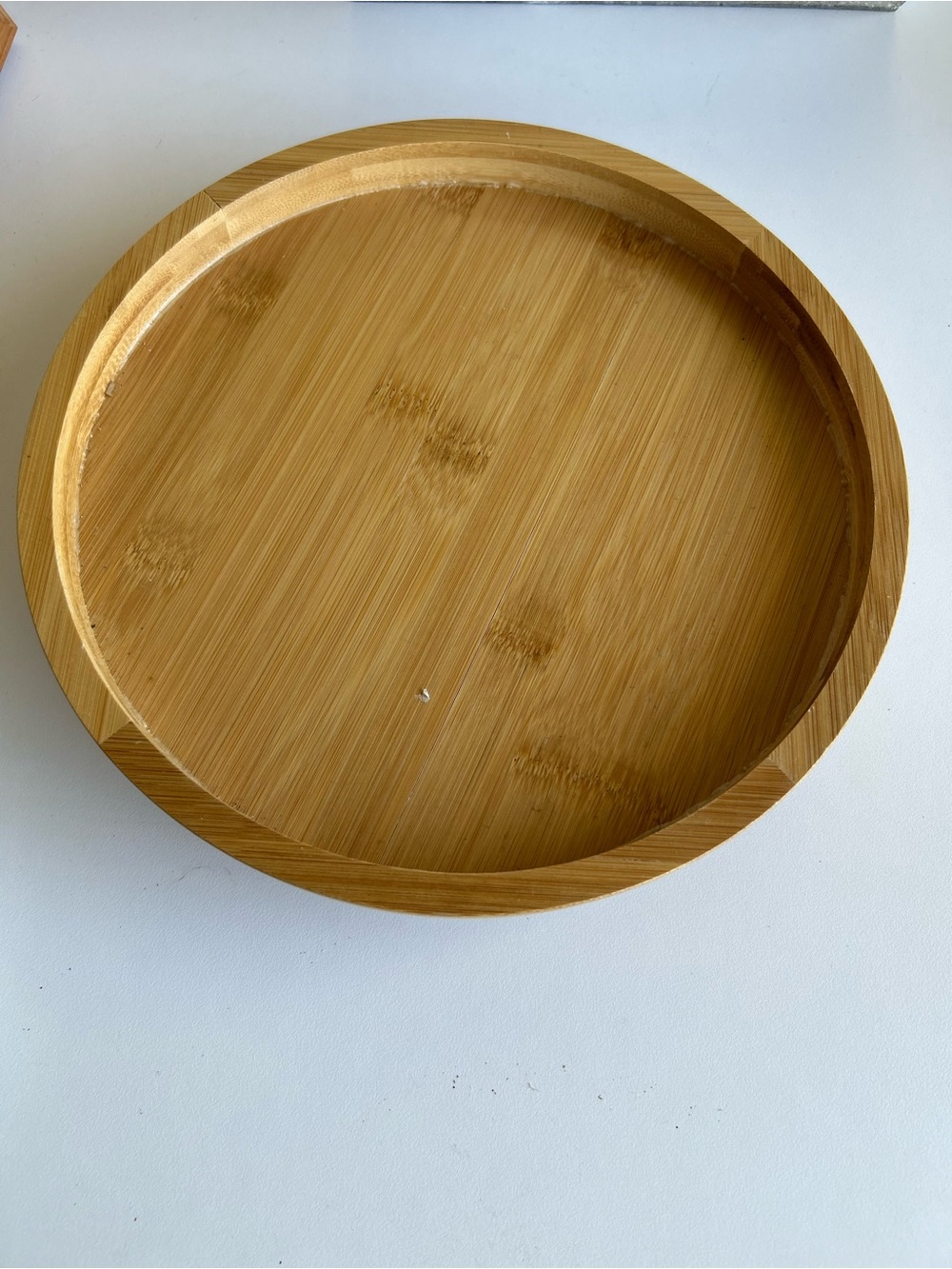 Bamboo Round Tray - Natural Brown